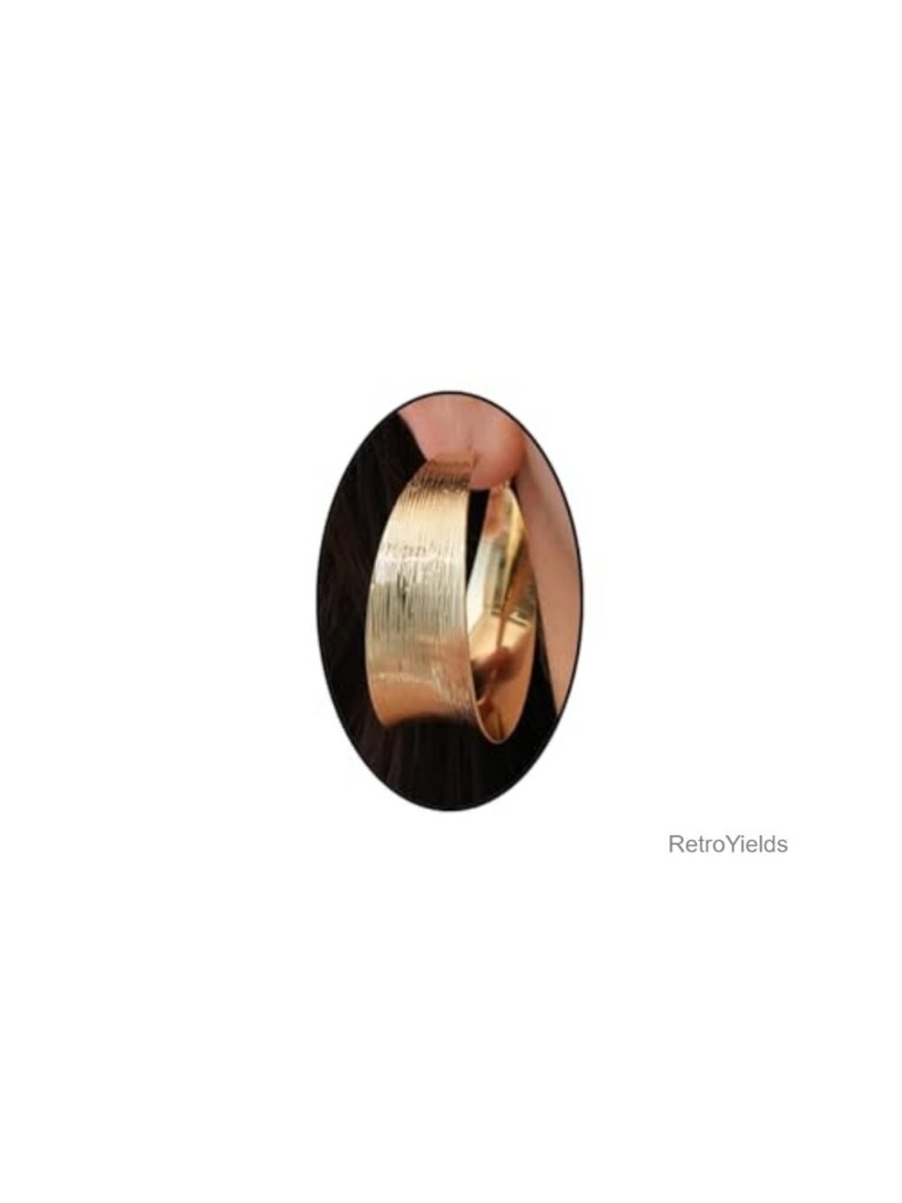 Chunky Wide Band Hoop Earrings Statement Alloy Big Hoops Women
